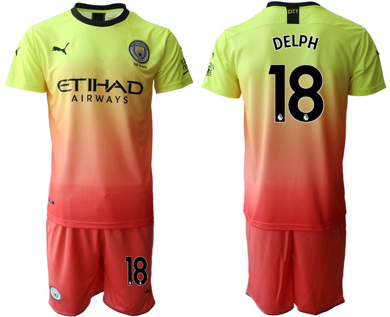 Men 2019-2020 club Manchester City away #18 yellow Soccer Jerseys->manchester city jersey->Soccer Club Jersey